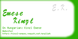 emese kinzl business card